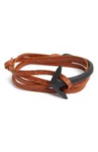 Men's Miansai Half Cuff Anchor Leather Wrap Bracelet