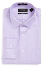 Men's Nordstrom Men's Shop Classic Fit Microgrid Dress Shirt .5 - 35 - Purple