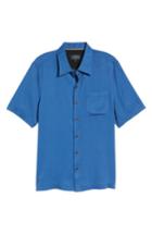 Men's Nat Nast 'honeycomb' Regular Fit Short Sleeve Textured Sport Shirt - Blue