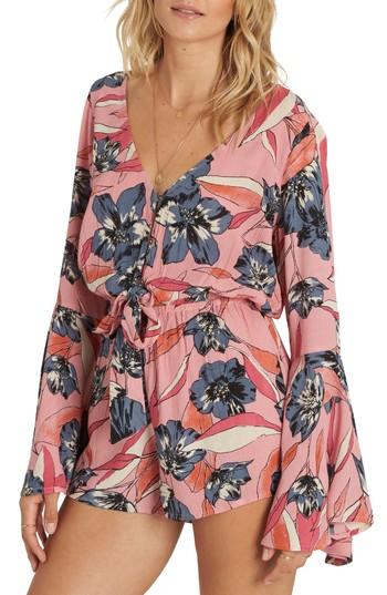 Women's Billabong Sittin Pretty Romper - Red