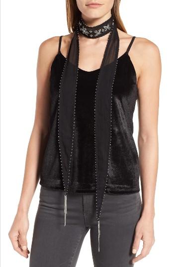 Women's Bcbg Beaded Chiffon Skinny Scarf