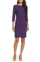 Women's Julia Jordan Eyelet Sheath Dress - Purple (online Only)