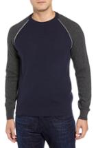 Men's Luciano Barbera Active Crewneck Wool & Cashmere Sweater Us / 52 Eu - Blue