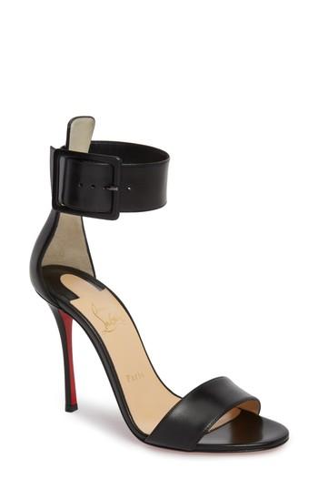 Women's Christian Louboutin Blade Runana Cuffed Sandal .5us / 35.5eu - Black