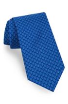Men's Ted Baker London Geometric Cotton & Silk Tie, Size - Blue
