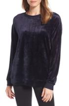Women's Nordstrom Signature Velvet Sweatshirt - Blue