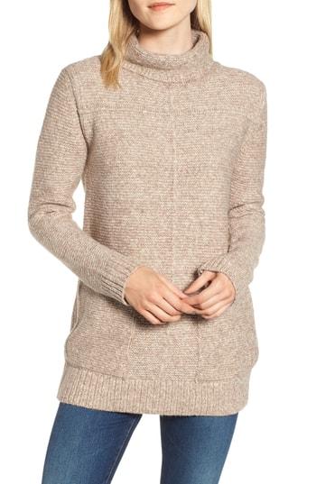 Women's Barbour Malvern Roll Collar Sweater Us / 8 Uk - Beige
