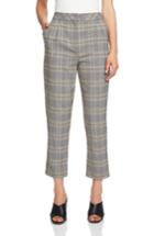 Women's 1.state Menswear Plaid Taper Ankle Pants - Black