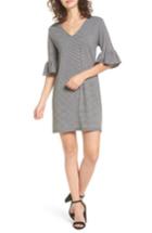 Women's Cotton Emporium Flare Sleeve Stripe Dress - Black