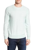 Men's Nordstrom Men's Shop Stripe Cotton Sweater - Blue/green