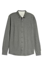 Men's Bobby Jones Rule 18 Brushed Regular Fit Knit Sport Shirt - Grey