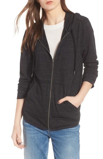 Women's Splendid Round Hem Hoodie - Black