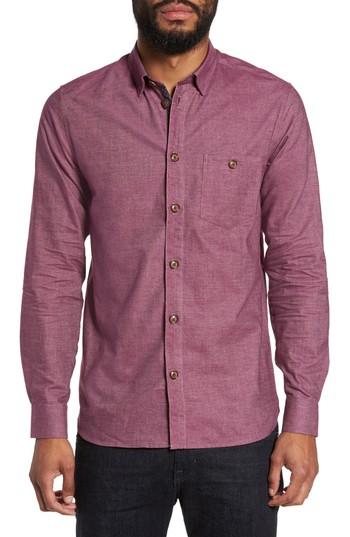 Men's Ted Baker London Modern Slim Fit Sport Shirt (m) - Purple