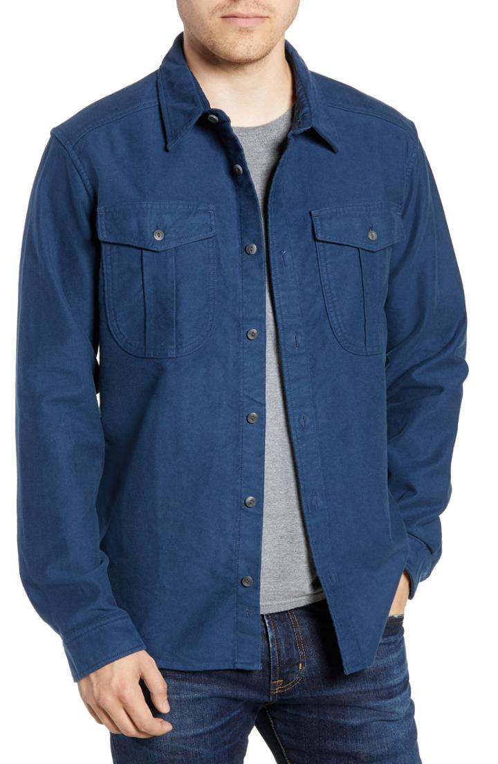 Men's Patagonia Topo Canyon Moleskin Shirt - Blue