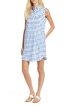 Women's Vineyard Vines Painterly Grid Sleeveless A-line Dress - Blue