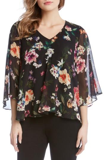 Women's Karen Kane Floral Poncho Top