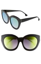 Women's Alice + Olivia Walker 54mm Cat Eye Sunglasses - Black