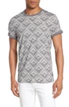 Men's Ted Baker London Geometric Crewneck T-shirt (l) - Grey