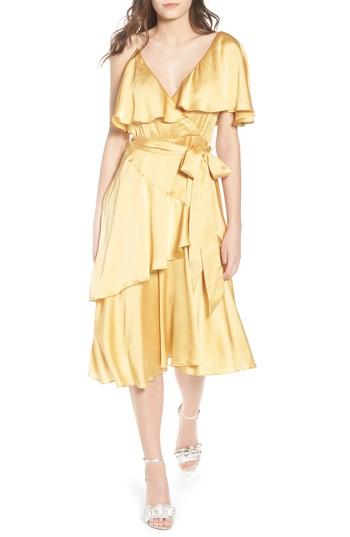 Women's Lost Ink Deconstructed Tea Dress - Yellow