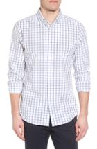 Men's Mizzen+main Bowie Windowpane Performance Sport Shirt, Size - Blue