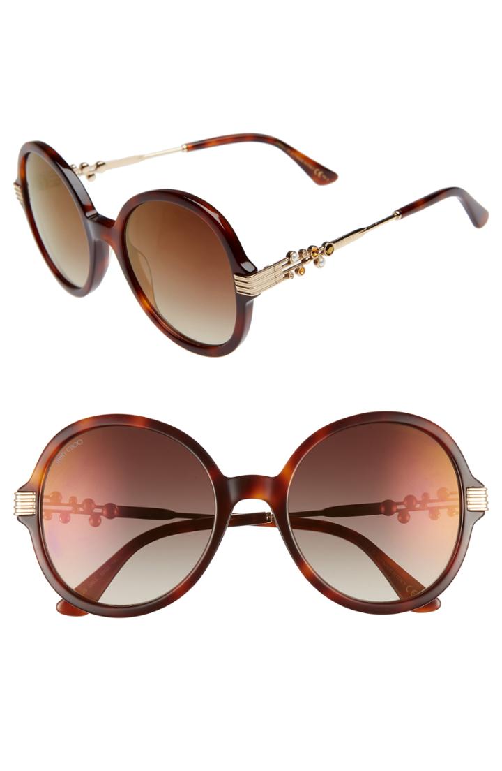 Women's Jimmy Choo Adria 55mm Round Sunglasses -