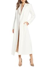 Women's Something Navy Long Feminine Coat - Ivory