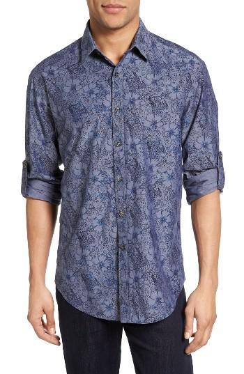 Men's James Campbell Fit Floral Print Sport Shirt