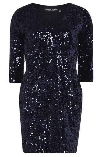 Women's Dorothy Perkins Sequin Body-con Dress Us / 8 Uk - Blue