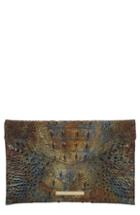 Brahmin Melbourne Croc Embossed Leather Envelope Clutch - Ivory