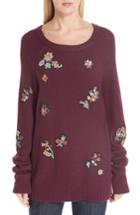 Women's Cinq A Sept Tania Embellished Wool & Cashmere Blend Sweater - Purple