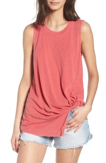 Women's Stateside Twist Hem Slub Supima Cotton Tank - Red