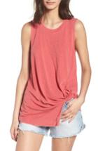Women's Stateside Twist Hem Slub Supima Cotton Tank - Red