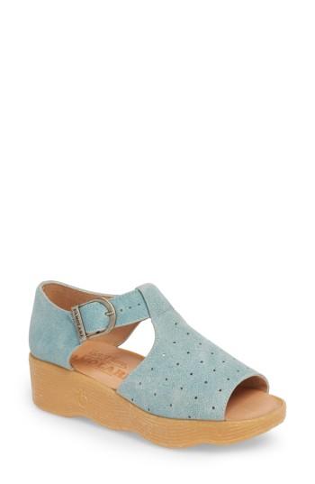 Women's Famolare Holey Moley Wedge Sandal M - Blue