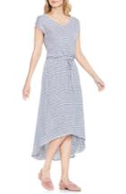 Women's Two By Vince Camuto Charter Stripe V-neck Jersey Dress, Size - Blue