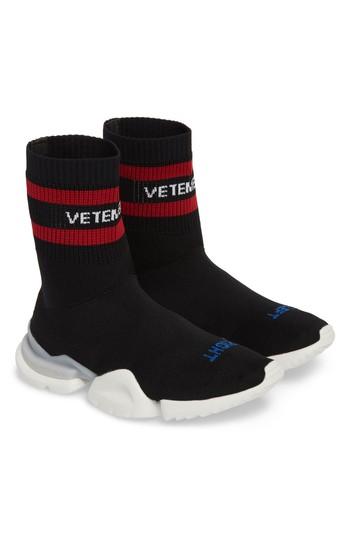 Women's Vetements X Reebok Sock Pump High Top Sneaker .5us / 38.5eu - Black