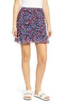 Women's The Fifth Label Ruched Floral Print Miniskirt, Size - Blue