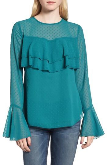 Women's Chelsea28 Double Ruffle Blouse - Green