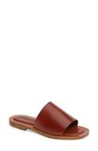 Women's Charles David Casey Flat Slide M - Brown