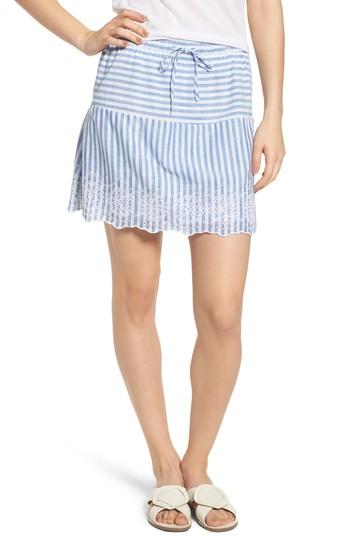 Women's Vineyard Vines Eyelet Stripe Cotton Skirt - Blue