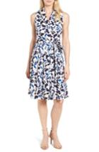 Women's Anne Klein New York Humboldt Cotton Sateen Dress - Blue