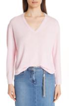 Women's Fabiana Filippi Metallic Trim Cashmere Sweater Us / 38 It - Pink