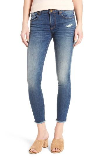 Women's Kut From The Kloth Connie Frayed Hem Ankle Skinny Jeans