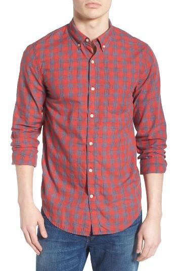 Men's Lucky Brand Washed Black Label Woven Shirt - Red