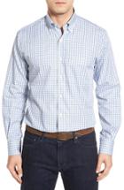 Men's Peter Millar Regular Fit Check Sport Shirt - Blue