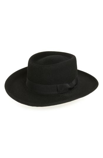 Women's Eric Javits Planter Packable Wool Felt Hat - Black