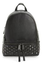 Michael Michael Kors Medium Rhea Zip Studded Leather Backpack - Black
