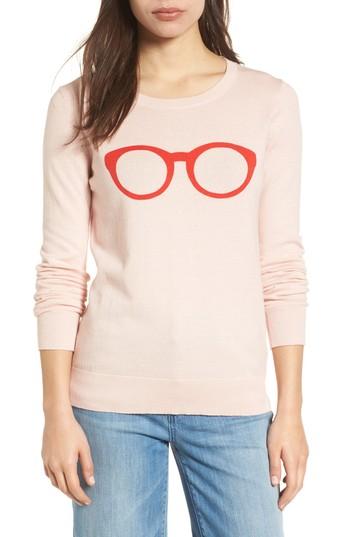 Women's Boden Print Cotton Sweater - Pink