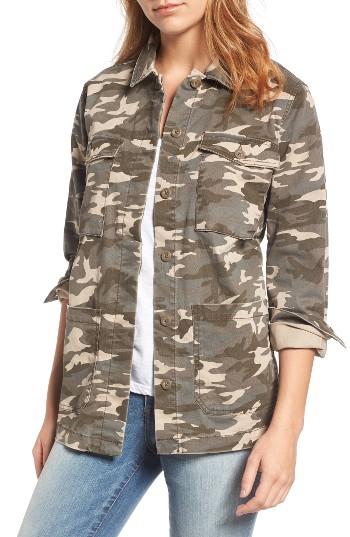Women's Jag Jeans Autumn Camo Shirt Jacket - Green
