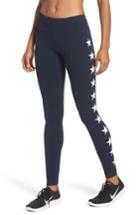 Women's Hard Tail Flat Waistband Ankle Leggings - Blue
