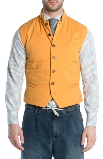 Men's Eleventy Quilted Vest - Yellow
